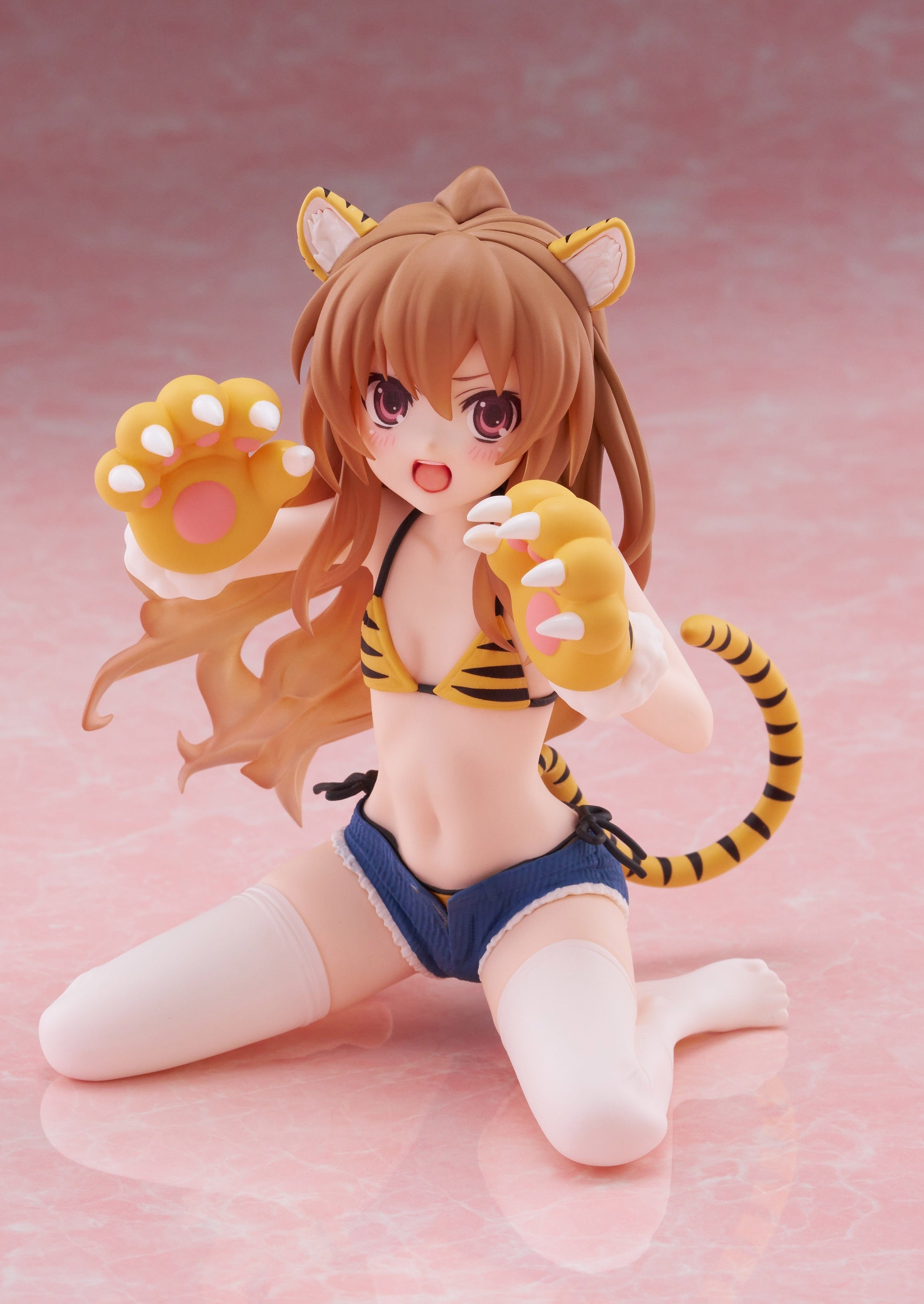 [Pre-Order] TAITO Toradora! Desktop Cute Figure Taiga Aisaka (Tiger Costume Swimwear Version) Main image