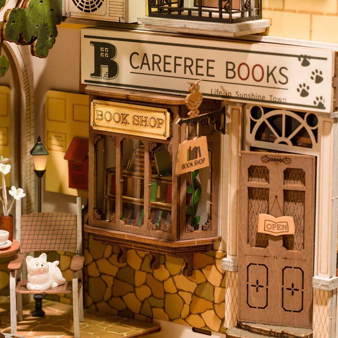 Rolife DIY Book Nook Shelf Insert Sunshine Town